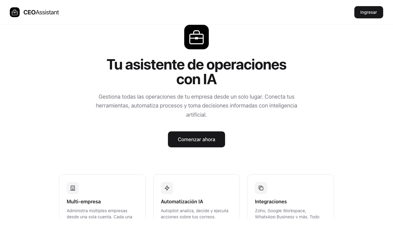 Captura de pantalla de CEO Assistant
